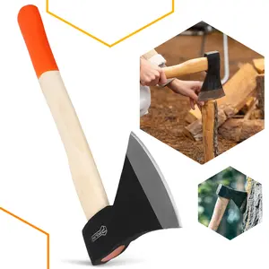 Siekiera z drewnianym trzonkiem 600 g