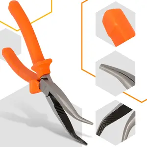 Szczypce wydłużone wygięte 160 mm