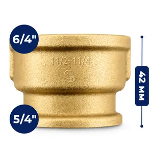 Złączka mosiężna 6/4'' GW x 5/4'' GW