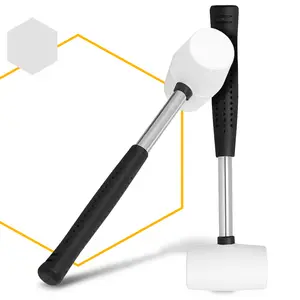 Młotek gumowy z metalowym uchwytem 40mm x 225 g biały