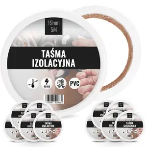 Taśma izolacyjna 19 mm x 5 m biały 10 szt.