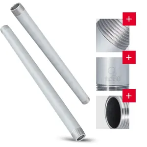 Rura stalowa gwintowana 1'' GZ x 1'' GZ 350 mm
