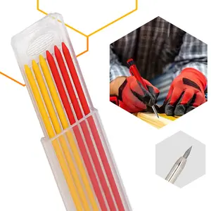 Wkłady do ołówka stolarskiego automatycznego 2,8 mm czerwony 3 szt., żółty 3 szt.