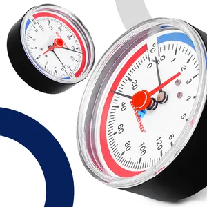 Termomanometr 80 mm 0 - 6 bar 0 - 120 °C przyłącze 1/4'' tylne