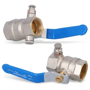 Zawór kulowy z odpowietrznikiem i dławikiem 30 bar 3/4'' GW x 3/4'' GW