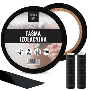  Taśma izolacyjna 19 mm x 5 m czarny 20 szt.