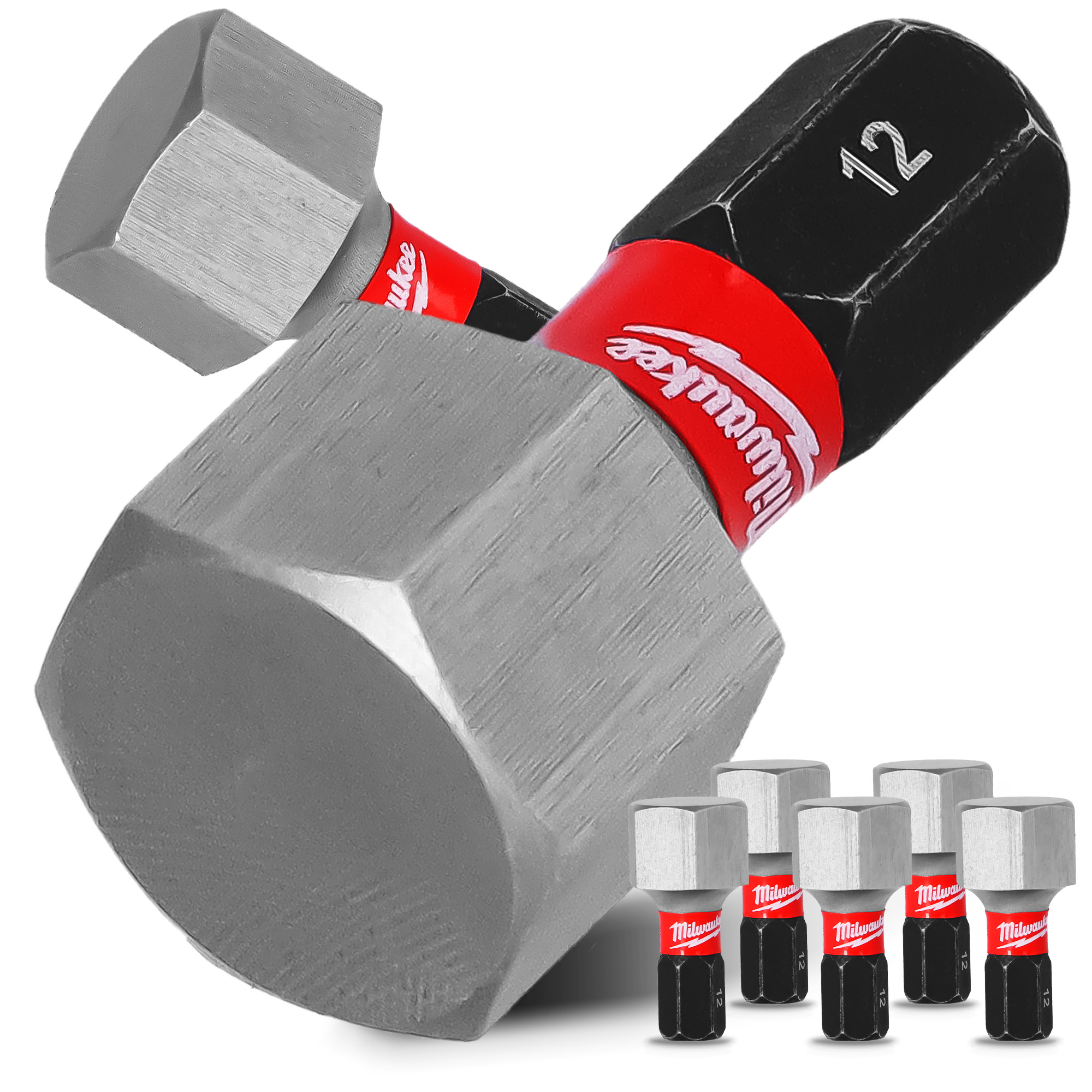 5x Magnetisch Bit HEX12 25mm Pozidriv Stahl Schraubendreher MILWAUKEE Magne