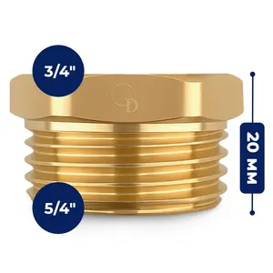 Złączka mosiężna 5/4'' GZ x 3/4'' GW