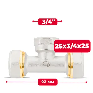 Trójnik PEX skręcany 25x3/4''x25 GW