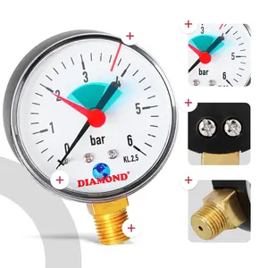 Manometr 63 mm 0 - 6 bar przyłącze 1/4'' boczne