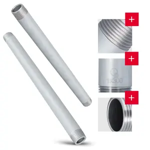 Rura stalowa gwintowana 1'' GZ x 1'' GZ 300 mm