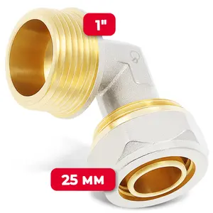 Kolano PEX skręcane 25x1'' GZ