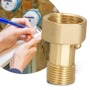 Półśrubunek mosiężny do wodomierza 1'' GW x 3/4'' GZ