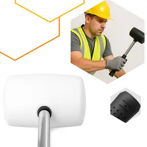 Młotek gumowy z metalowym uchwytem 70mm x 680 g biały
