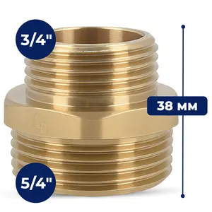 Złączka mosiężna 5/4'' GZ x 3/4'' GZ