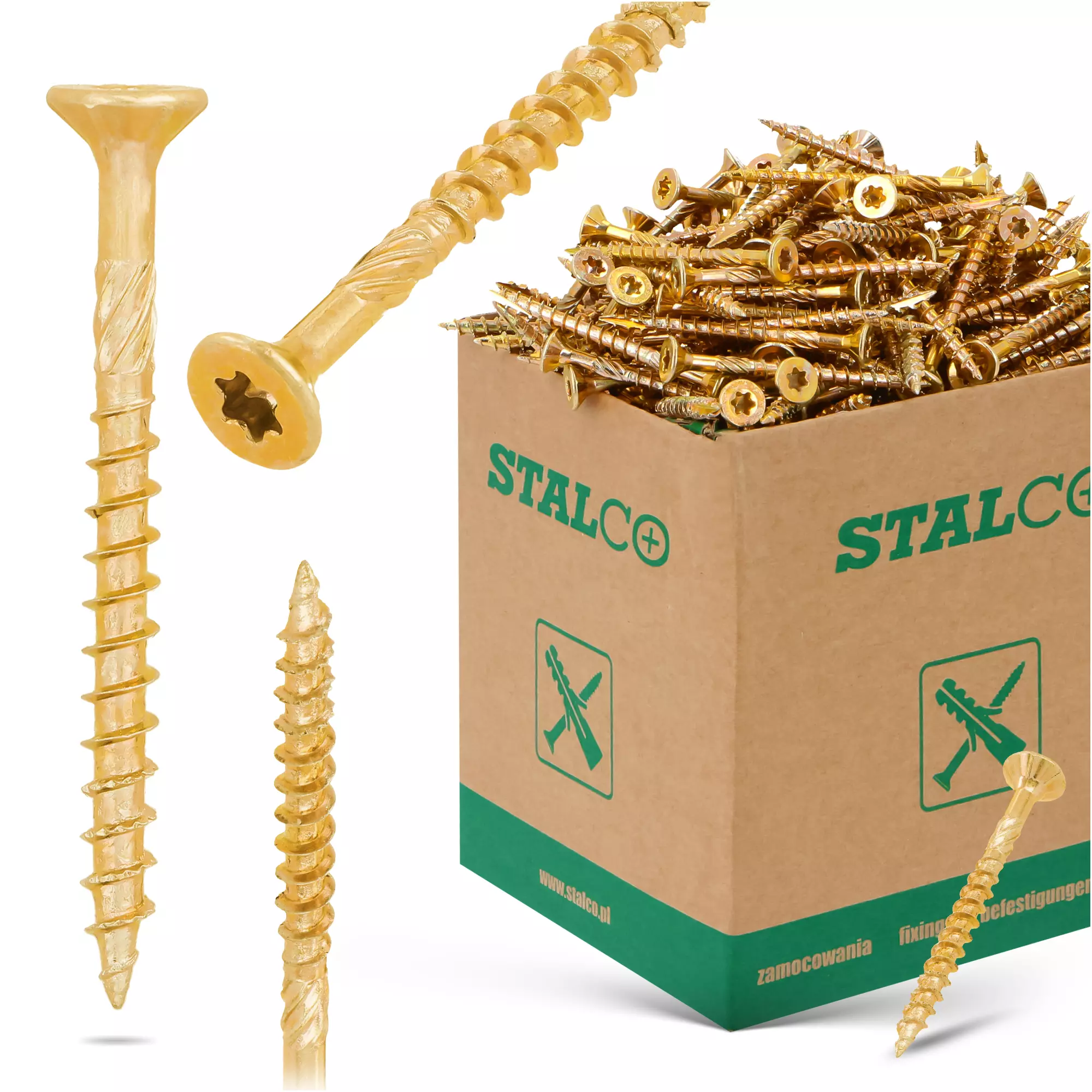 Wkręt hartowany do drewna TORX STALCO 4,0 x 45 300szt.