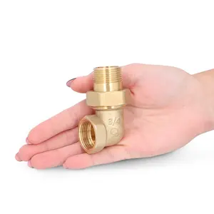 Śrubunek mosiężny kątowy 3/4'' GW x 3/4'' GZ