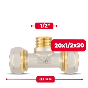 Trójnik PEX skręcany 20x1/2''x20 GZ