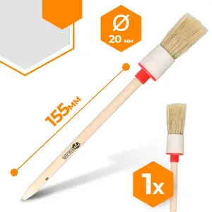 Pędzel okrągły z drewnianą rączka Standard 20 mm