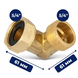 Półśrubunek mosiężny kątowy 5/4'' GW x 5/4'' GZ