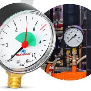 Manometr 50 mm 0 - 10 bar przyłącze 1/4'' boczne